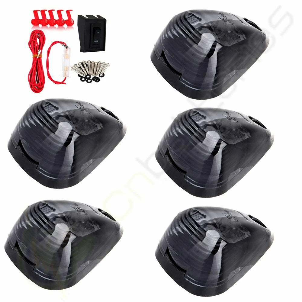 5pcs Amber LED Cab Marker Roof Light Assembly for Ford F150 F250 (1999–2018)