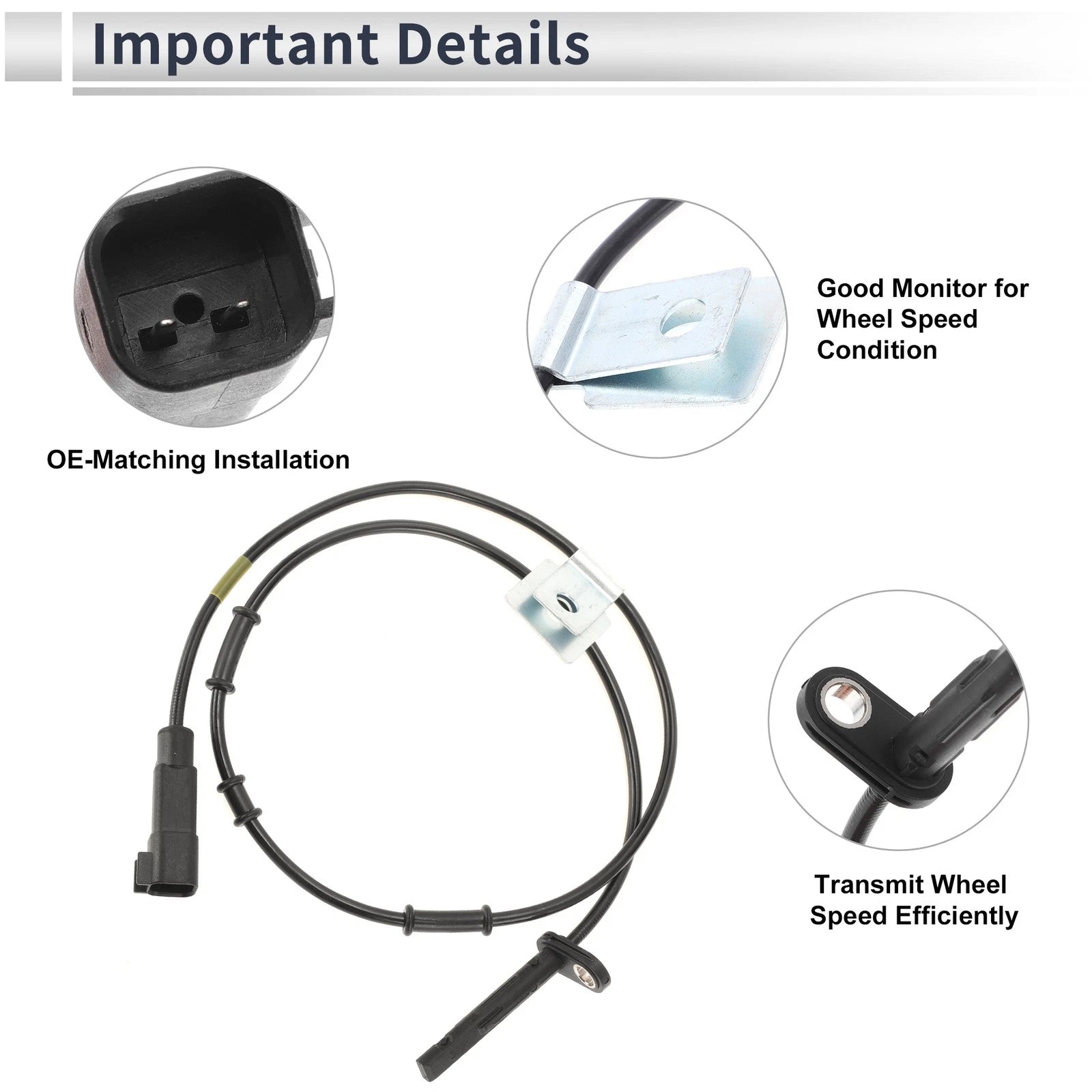 ABS Wheel Speed Sensor for Chevrolet Equinox (2010–2017) Front Left