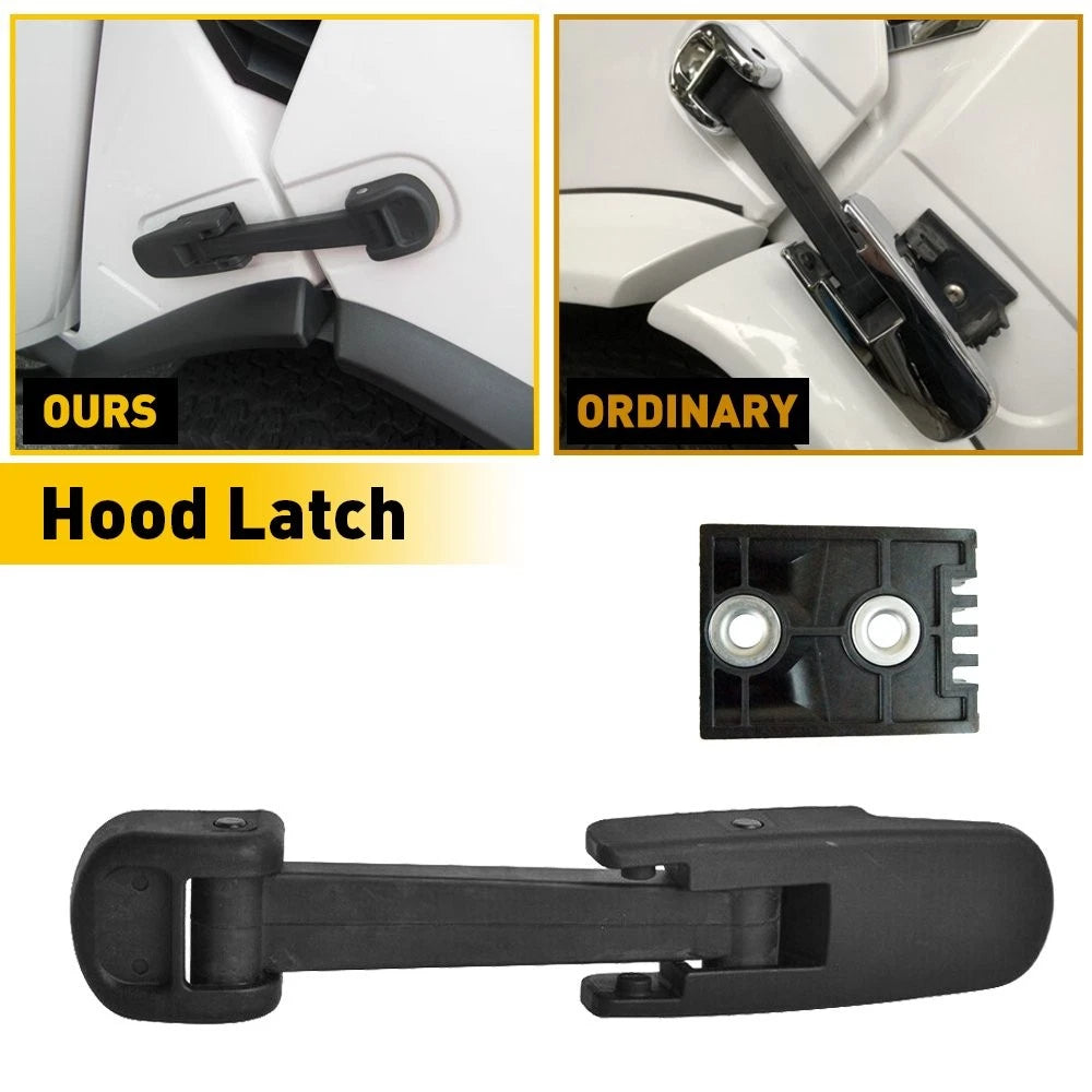 Hood Latch Set for Chevrolet C4500 Kodiak (2003–2009) Black EV