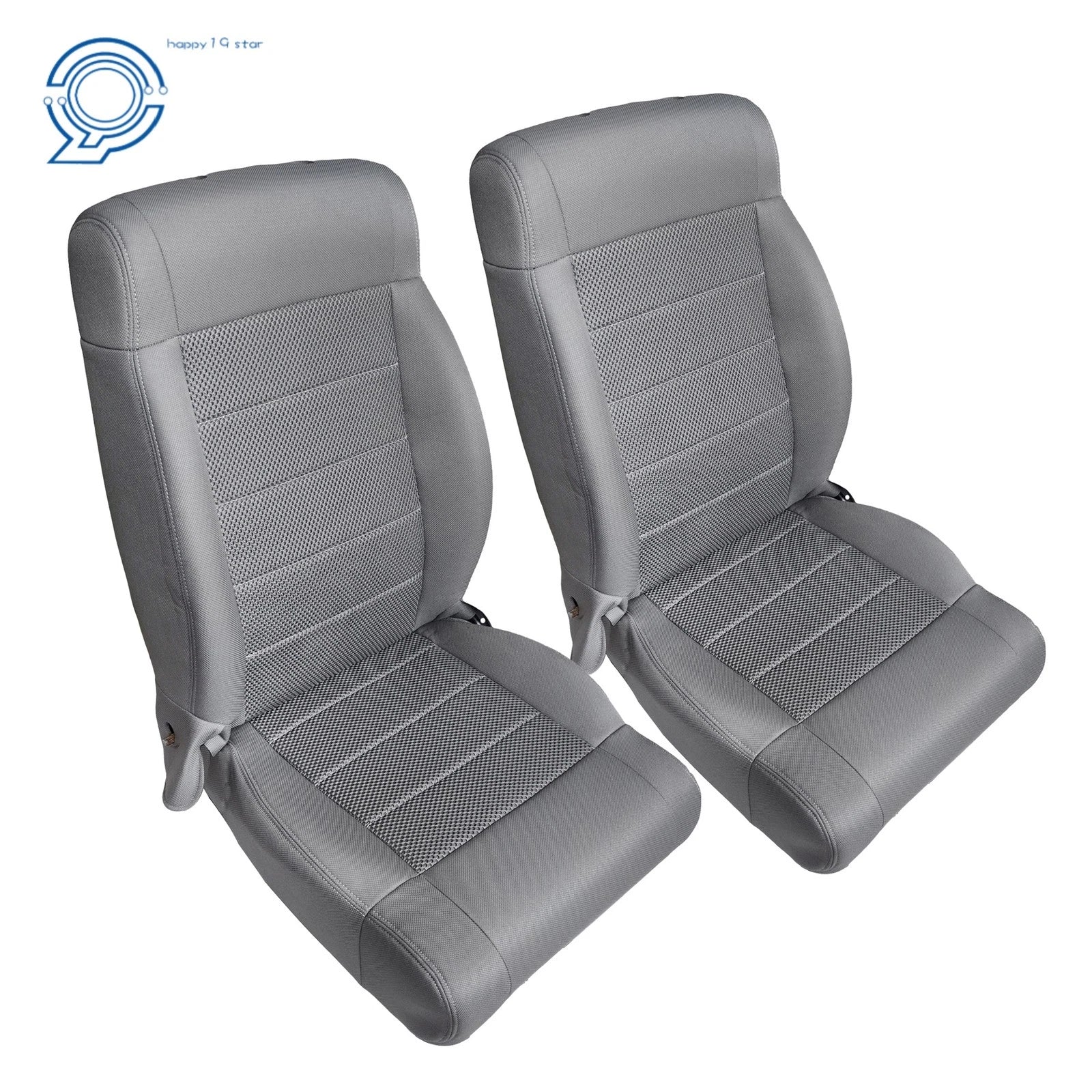 Set of 2 Gray Cloth Seat Covers for Jeep Wrangler (2007–2012)