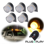 5X Clear Amber LED Roof Cab Clearance Lamp for Dodge D/W Pickup Ramcharger
