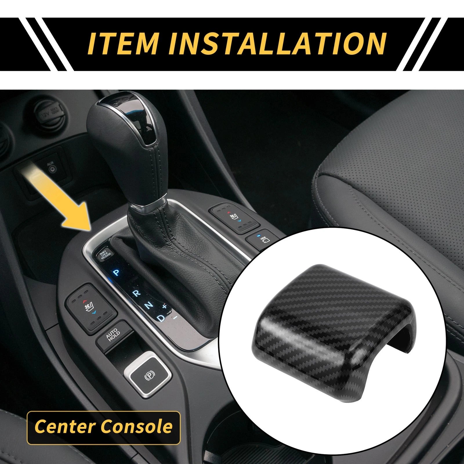 Carbon Fiber Gear Shift Knob Cover Trim for Toyota Tundra (2022–2024)