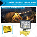 LED Flood Work Light for DeWalt 18V 20V (Compatible with DCB184, DCB205)