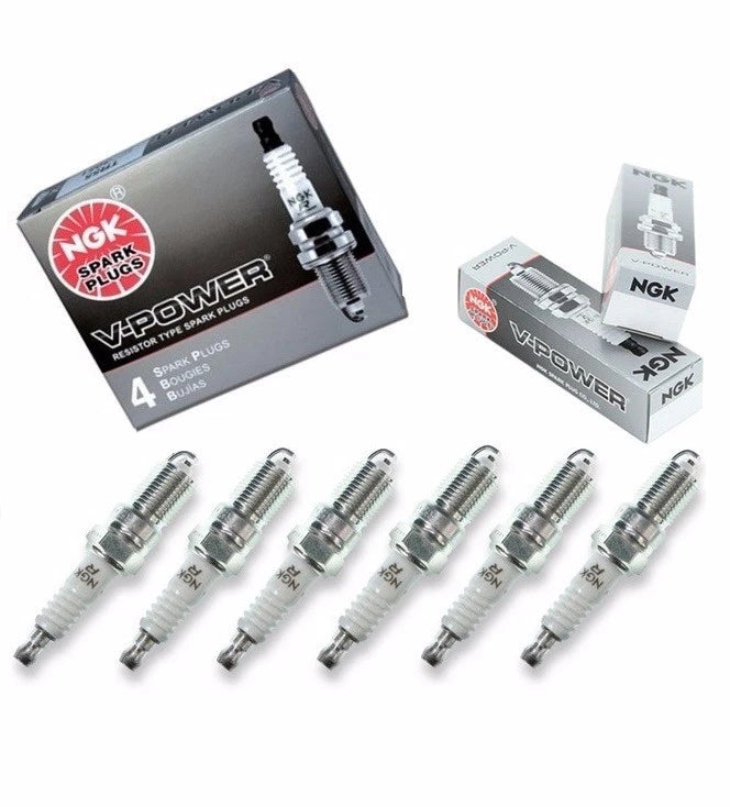 Set of 6 NGK V-Power Spark Plugs TR5 for Tune Up Kit