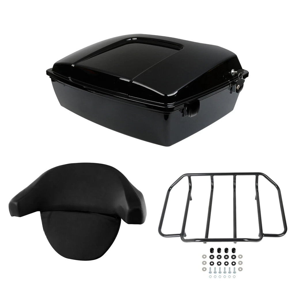 Chopped Trunk Backrest Luggage Rack for Harley Touring (1997–2013)