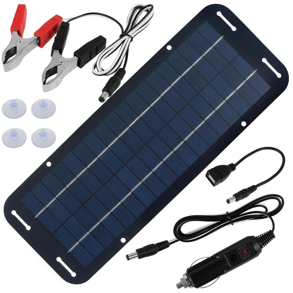 12V 30W Solar Panel Charger for Car RV Boat (Waterproof, Portable)