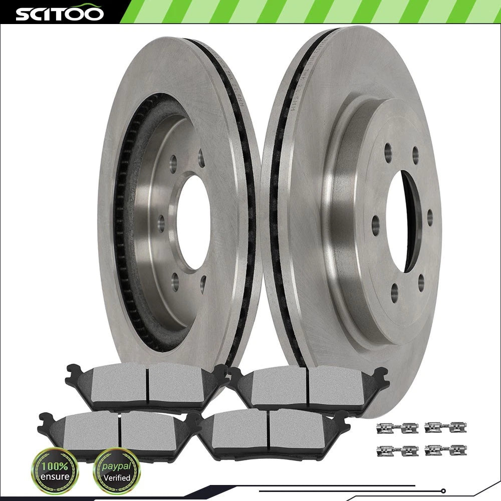 Rear Brake Rotor and Ceramic Pad Kit for Ford F-150, Expedition, Lincoln Navigator