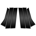 6pc Carbon Fiber Pillar Post Covers for 2013-2021 Mitsubishi Outlander