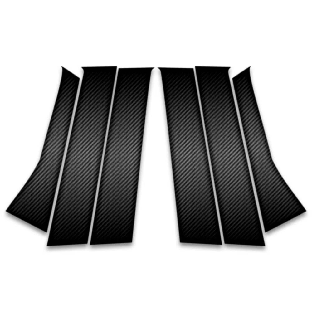 6pc Carbon Fiber Pillar Post Covers for 2013-2021 Mitsubishi Outlander