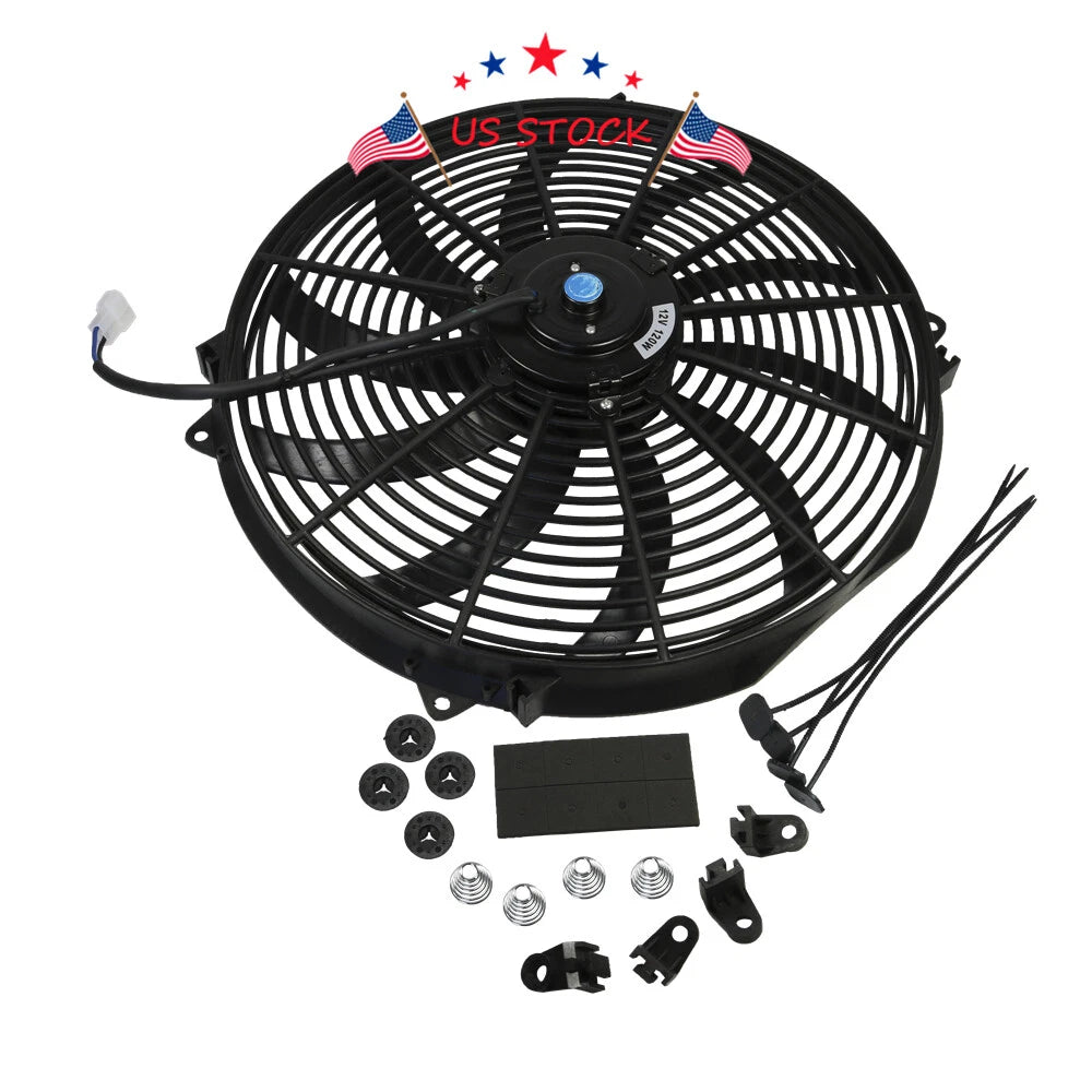 16 Inch Slim Electric Radiator Cooling Fan with Mount Kit