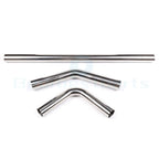2.5" T-304 Stainless Steel Exhaust Tube Pipe for Universal Applications (N/A)