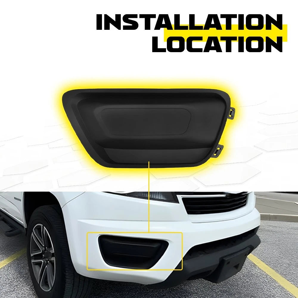 2X Fog Light Cover Frame Bezel for Chevy Colorado (2015–2020) GM1038183 GM1039183