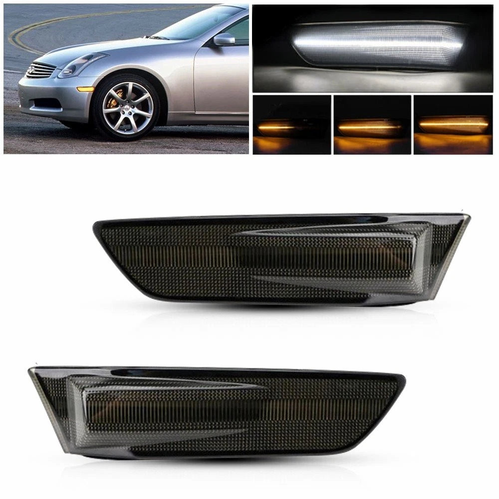 Sequential Switchback LED Marker Side Light DRL for Infiniti G35 Sedan (2003–2006)
