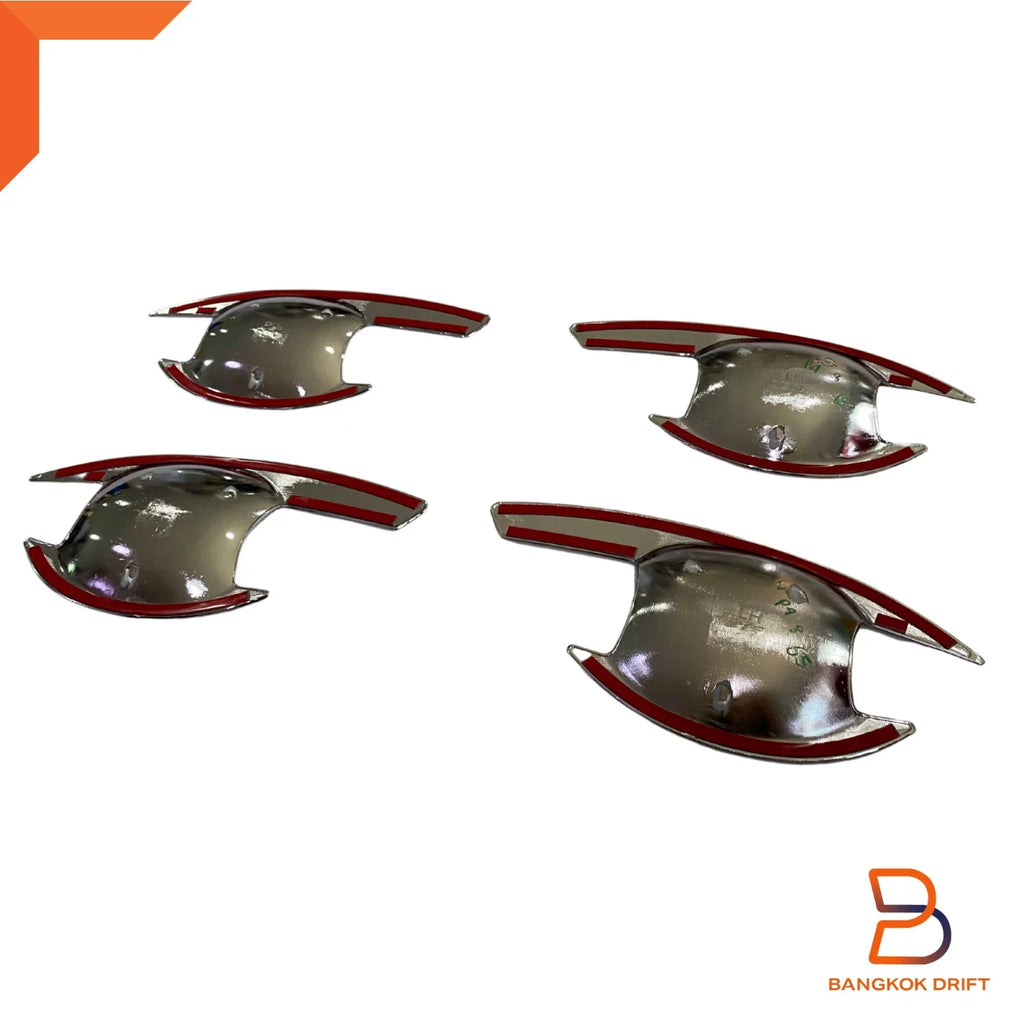 4 x Chrome Door Handle Cover Inserts for Mitsubishi Triton Ute (2005-2015)