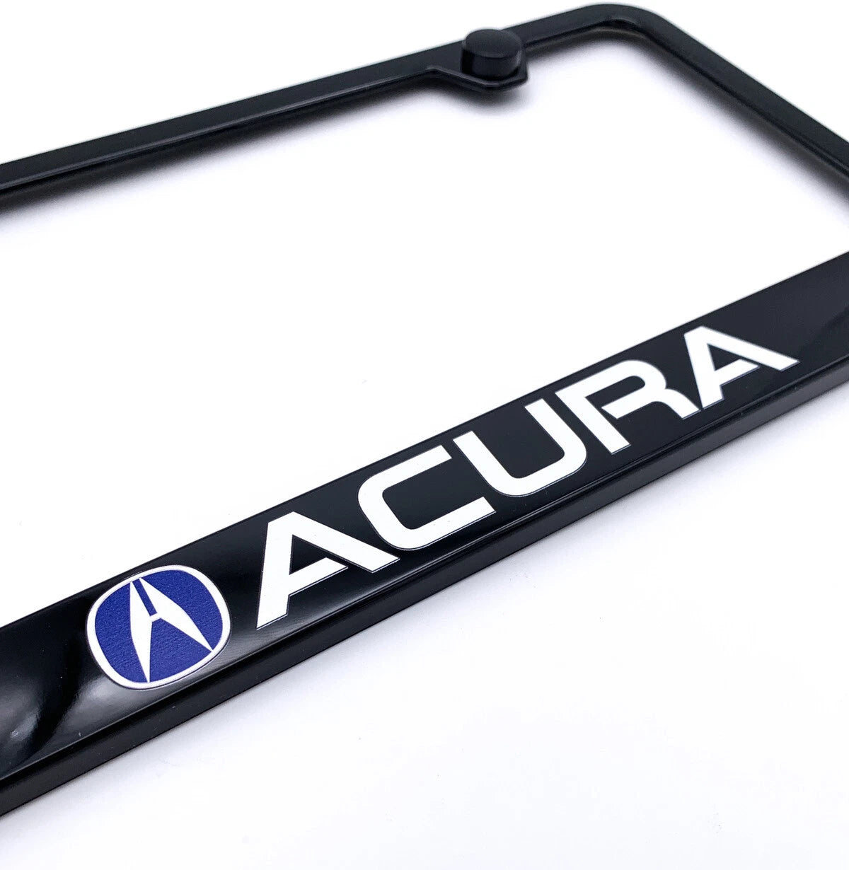 License Plate Frame Front for Acura with Black Plastic Blue Logo (1997–2025)