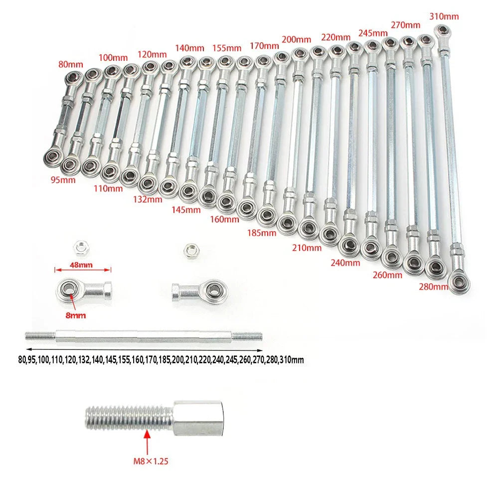 100mm Ball Joiner Bolt Tie Rod for 50/70cc ATV Go Kart Buggy Quad