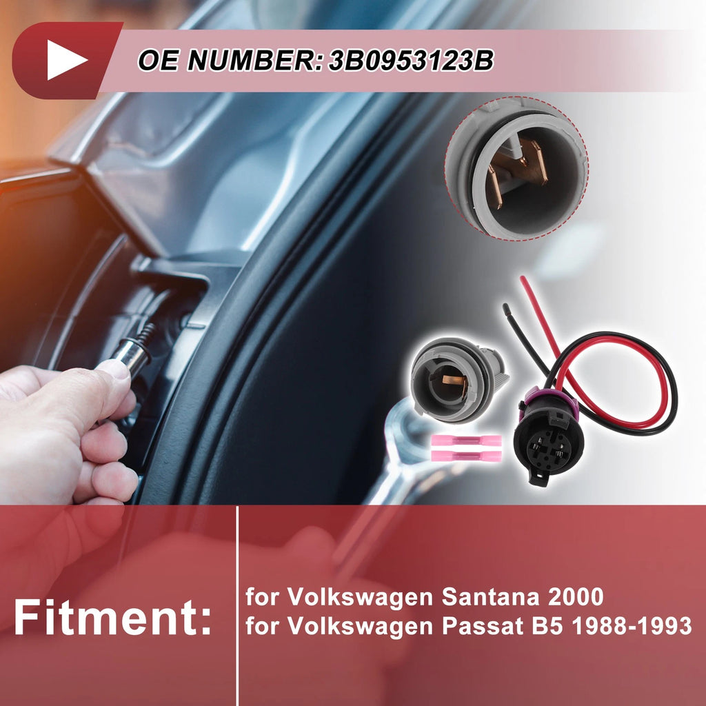 Front Turn Signal Light Socket Wiring for Volkswagen Santana (No. 3B0953123B)