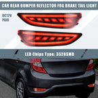 2X Rear Bumper Reflector LED Brake Lights for Hyundai Accent (2012–2017)