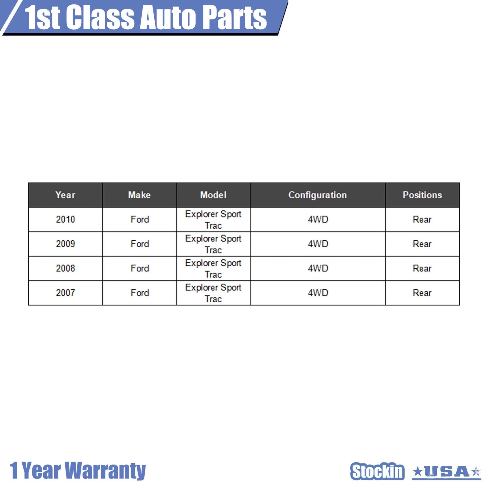 Rear Drive Shaft Assembly for Ford Explorer Sport Trac (2007–2010)