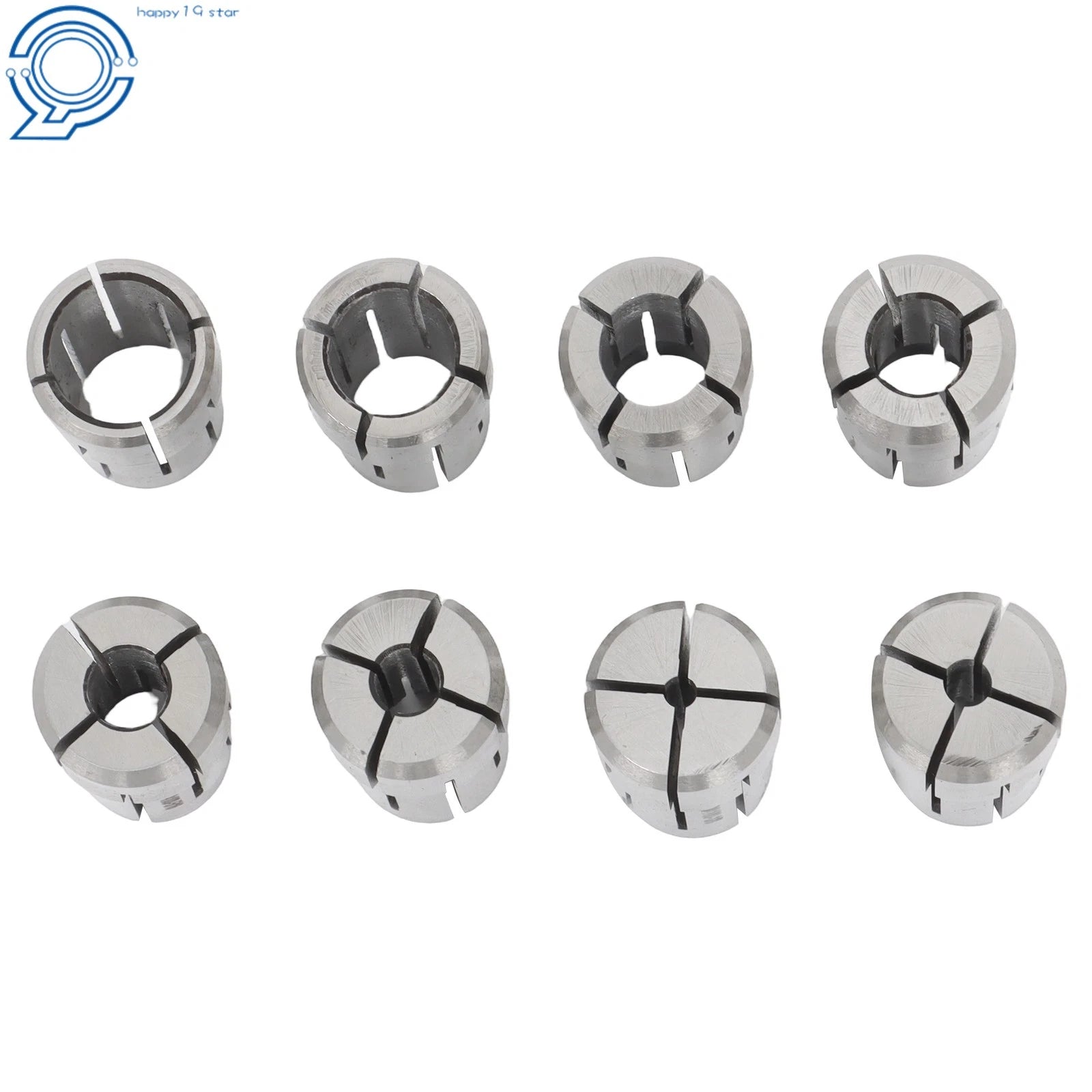 8pc Double Angle Collet Set for CNC Mill Lathe (1/8 to 9/16 Inch)