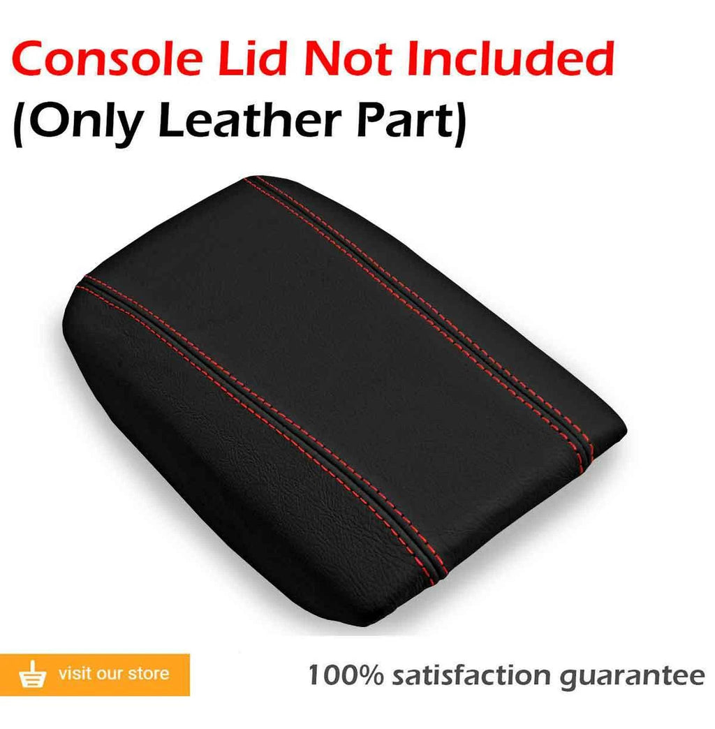Armrest Cover for Volvo S80 (1999–2006) Leather Red Stitch