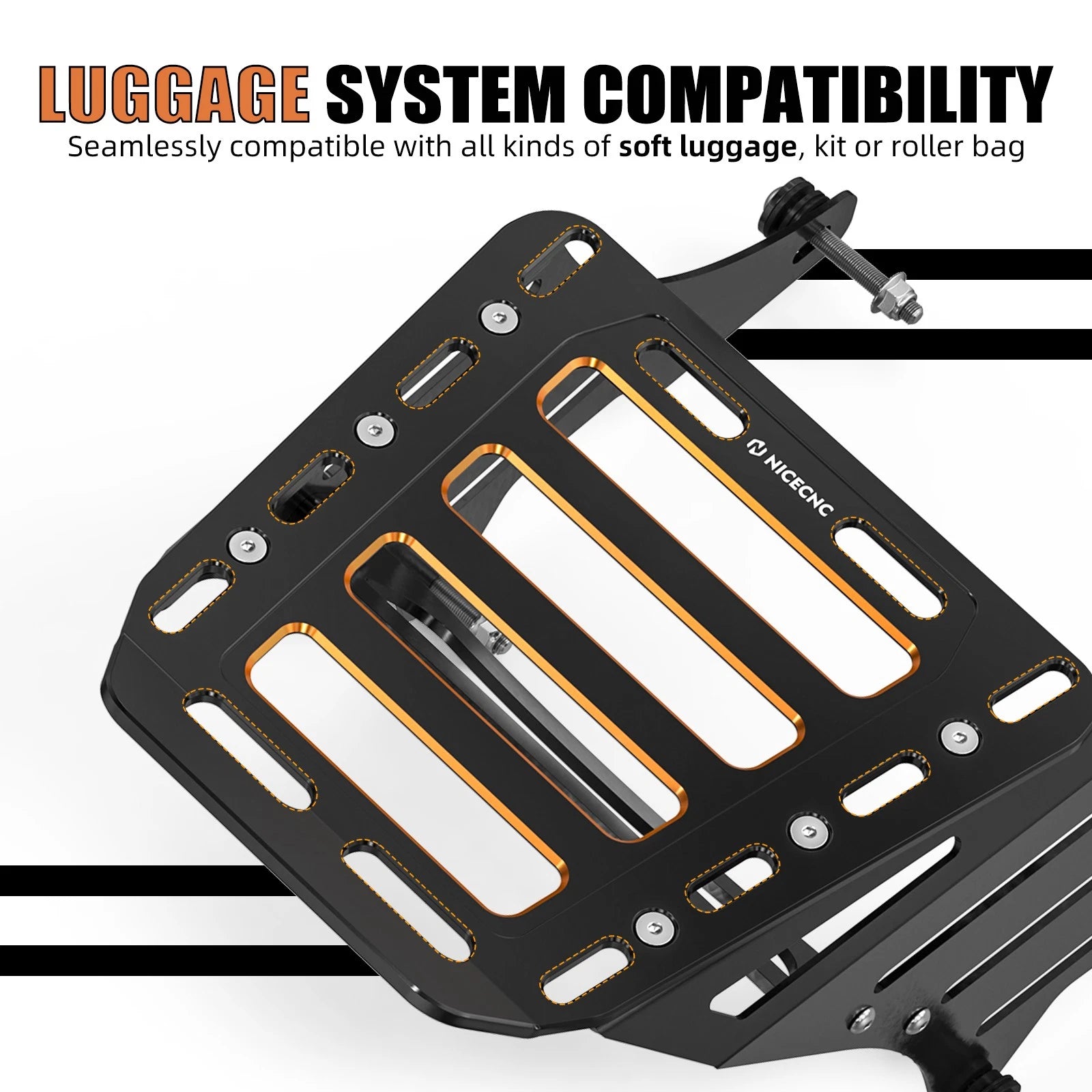 2X Rear Luggage Rack Top Case Carrier for Harley Iron 883 XL883N (2009–2014)