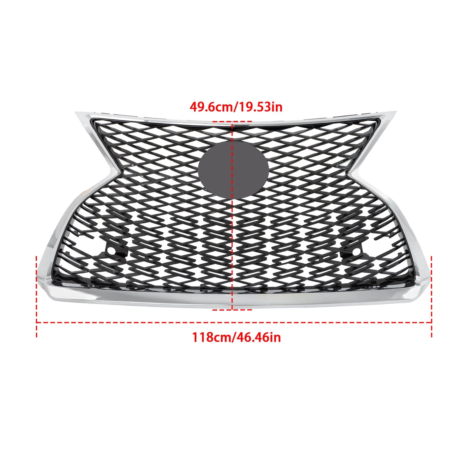 Front Upper Grille Assembly for Lexus RX350 RX450h (2020-2022) Chrome Black