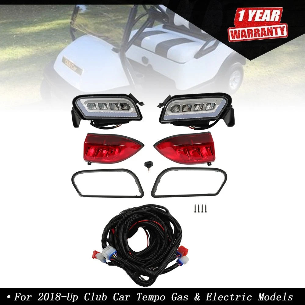 LED Headlight and Tail Light Kit for Club Car Tempo (2018–Present)