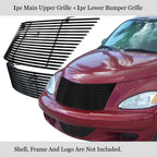 Stainless Black Billet Grill Insert for Chrysler PT Cruiser (2000-2005)