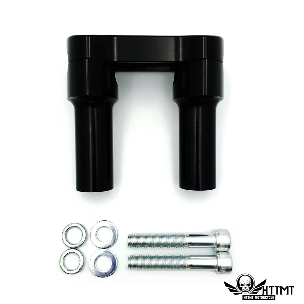 4" Tall Handlebar Riser/Top Clamp Kit for Harley