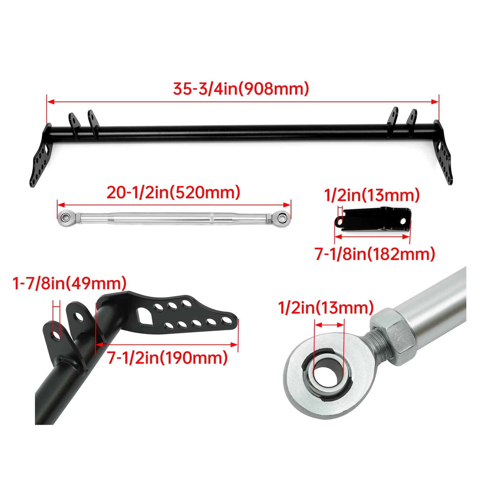 Front Traction Bar for Honda Civic EK EG (1992–2000) & Acura Integra (1994–2001)