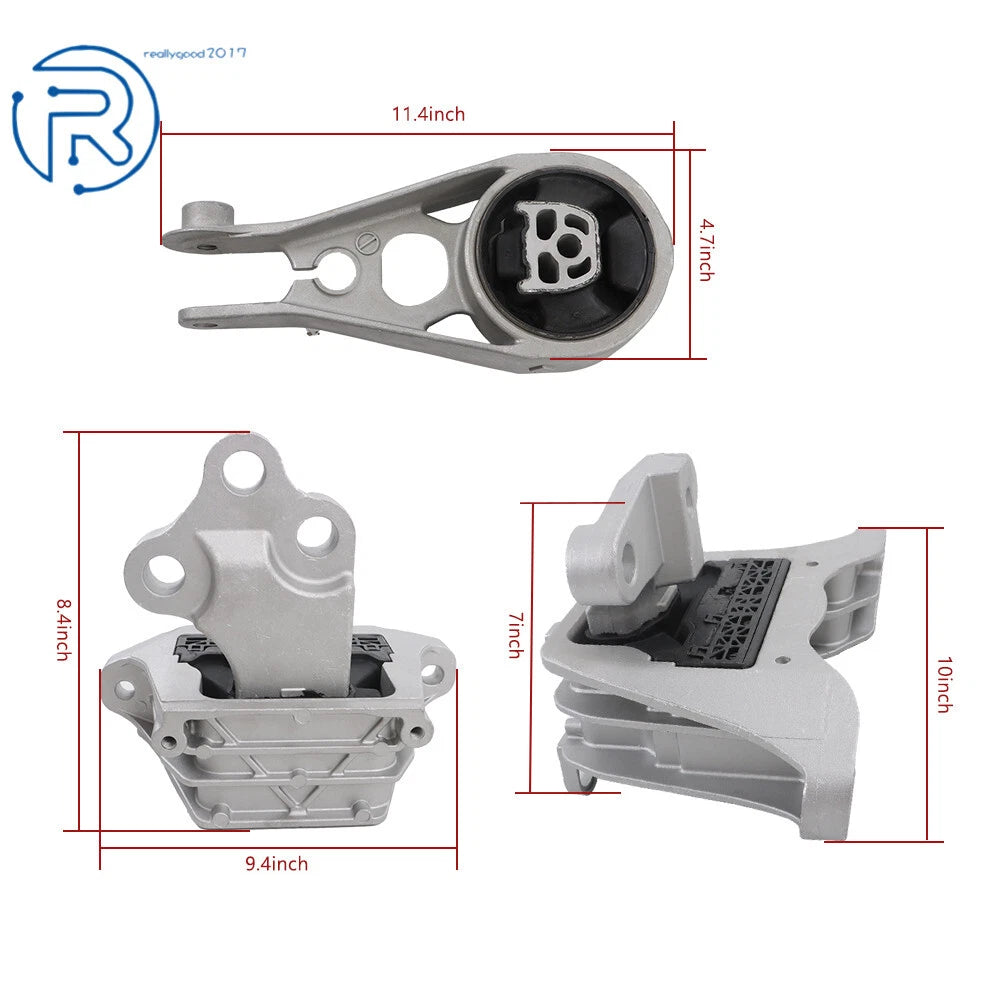 3X Engine Motor & Trans Mount for Chevrolet Equinox GMC Terrain (2018–2023)