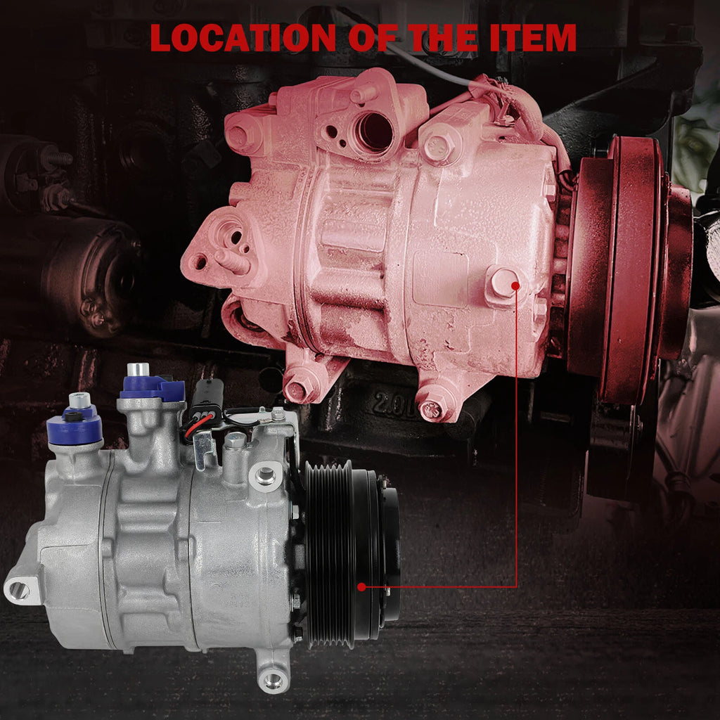 AC Compressor with Clutch for Mercedes-Benz E250 E300 E350 E400 (2014-2017)