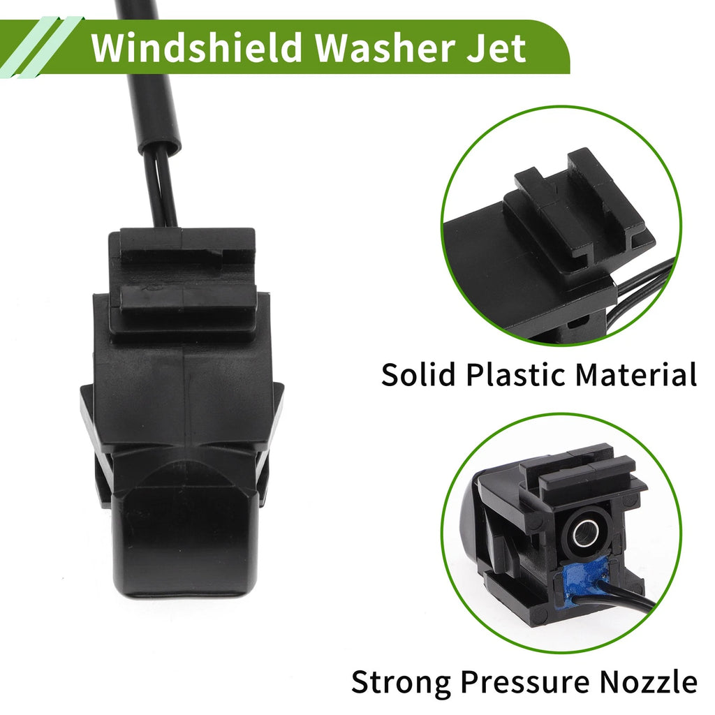 2X Windshield Washer Nozzle for Mercedes-Benz E350 E550 (2007–2016) No.A2208600247 Black