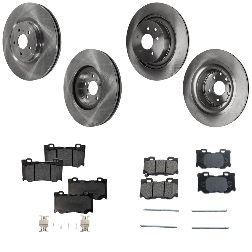 Brake Disc Rotors and Pads Kit for Nissan 370Z Q60 G37