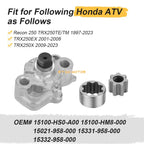 Oil Pump Assembly & Rotor Set for Honda Recon 250 TRX250 (1997–2023)
