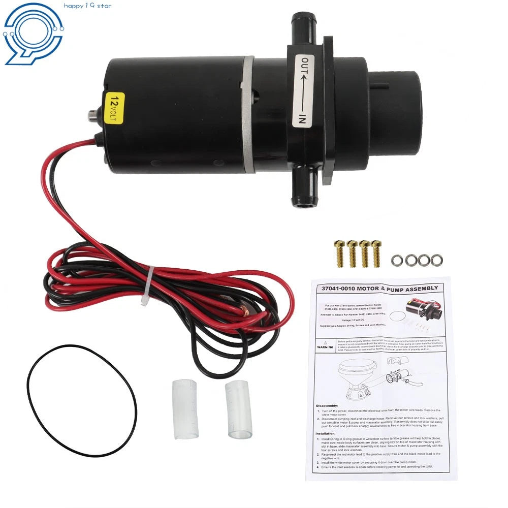 Motor Pump Assembly for Jabsco 37010-Series Electric Toilets (12V)