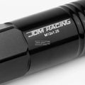 20 PCS Open End M12x1.25 60mm Tall Black Aluminum Lug Nuts + Adapter