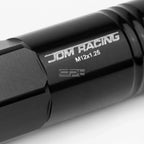 20 PCS Open End M12x1.25 60mm Tall Black Aluminum Lug Nuts + Adapter