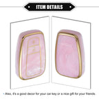 2X Smart Key Fob Cover Case for Toyota Prius (2006–2022) TPU Pink