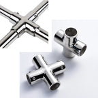 Stainless Steel 316 Four Way Cross Pipe Connector for Marine Applications