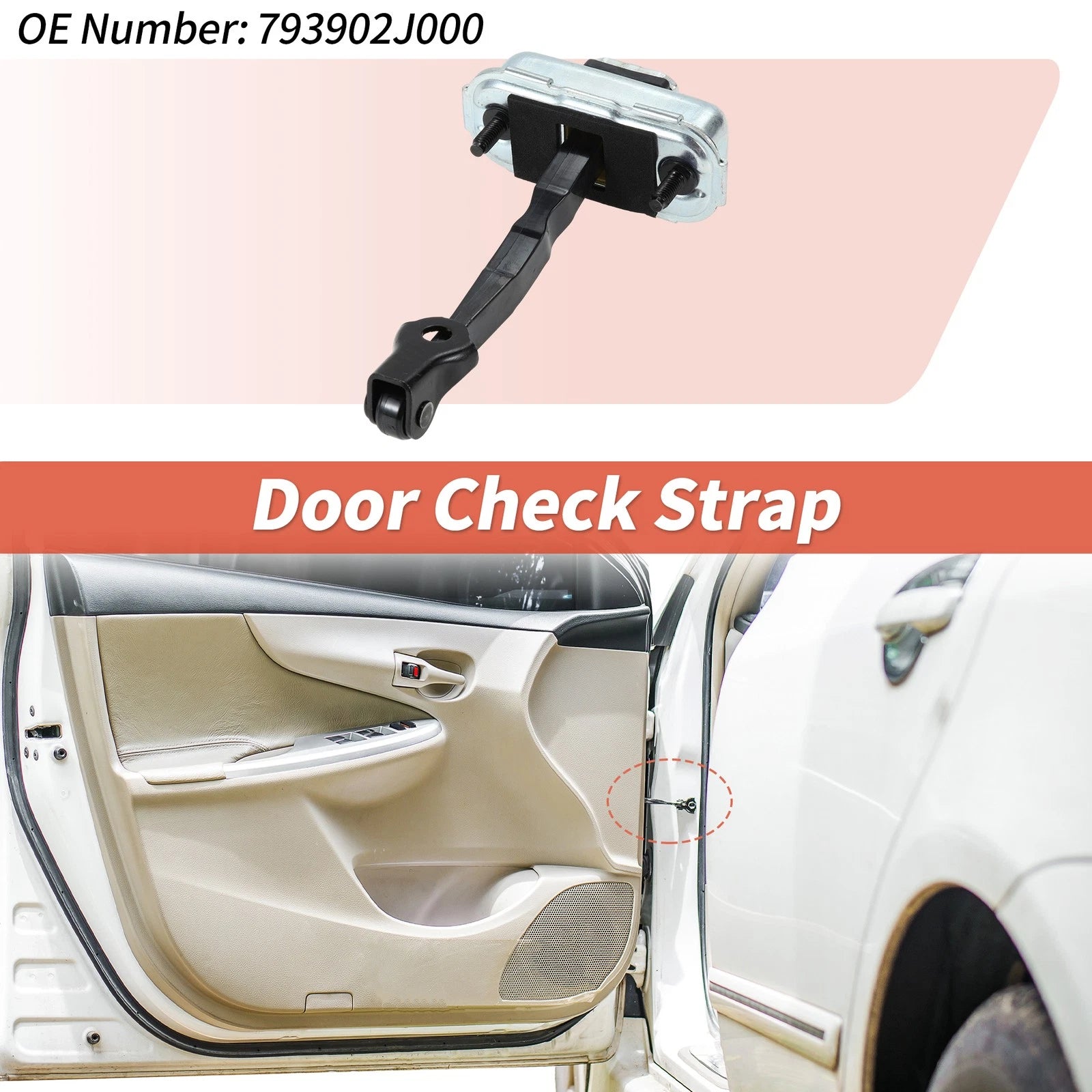 Front Right Door Check Strap for Kia Borrego (2009–2011) No.793902J000