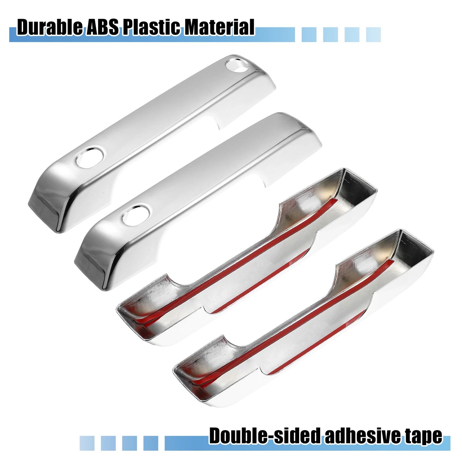 Set of 4 Door Handle Trim Covers for Ford F150 (2021–2022) Silver Tone