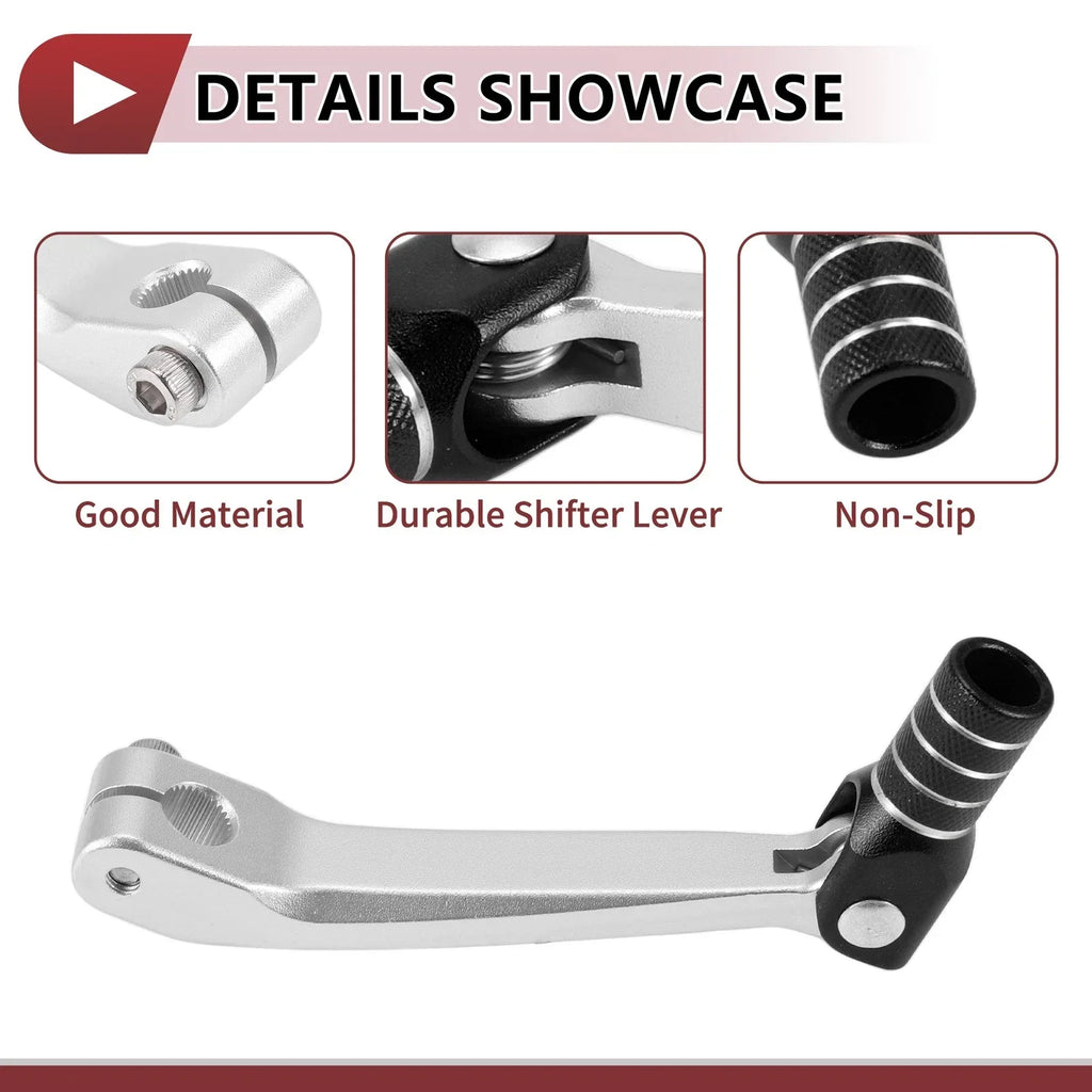 Shifter Lever for Honda CRF150F 2003-2017 - Silver Tone Black