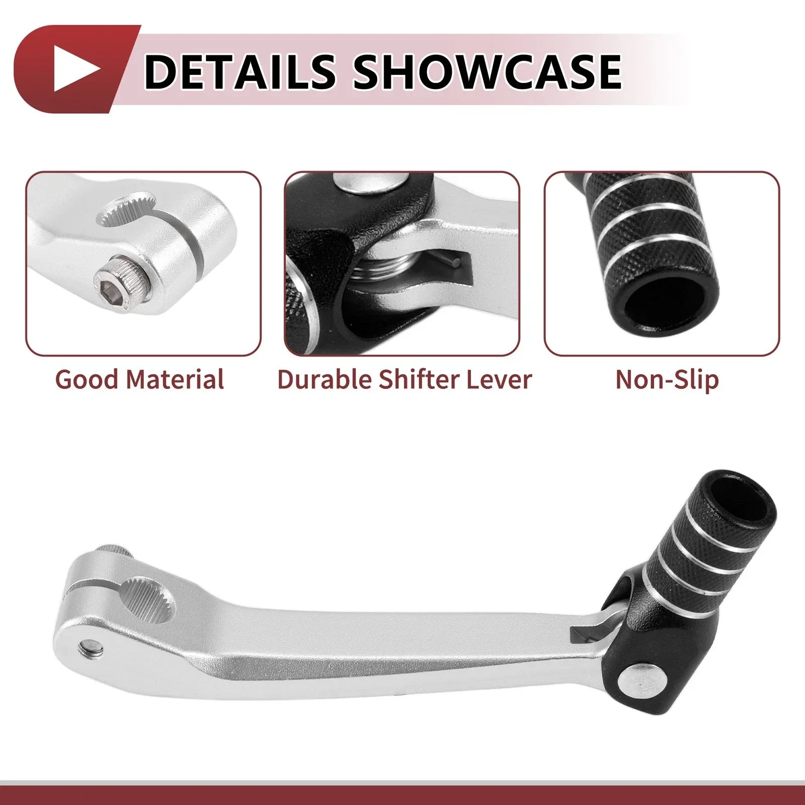 Shifter Lever for Honda CRF150F 2003-2017 - Silver Tone Black