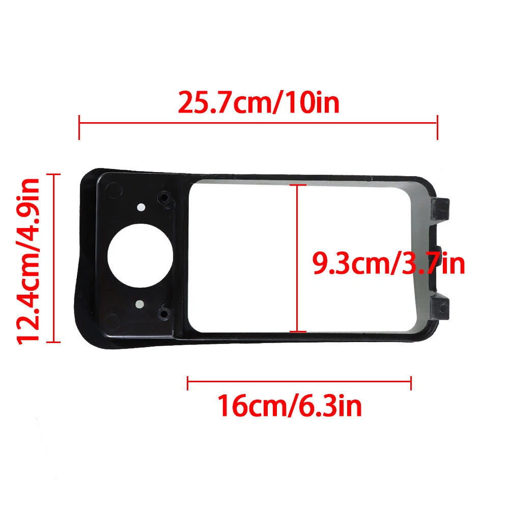 Set of 2 Black Headlight Bezels for Club Car DS (1993–Present)