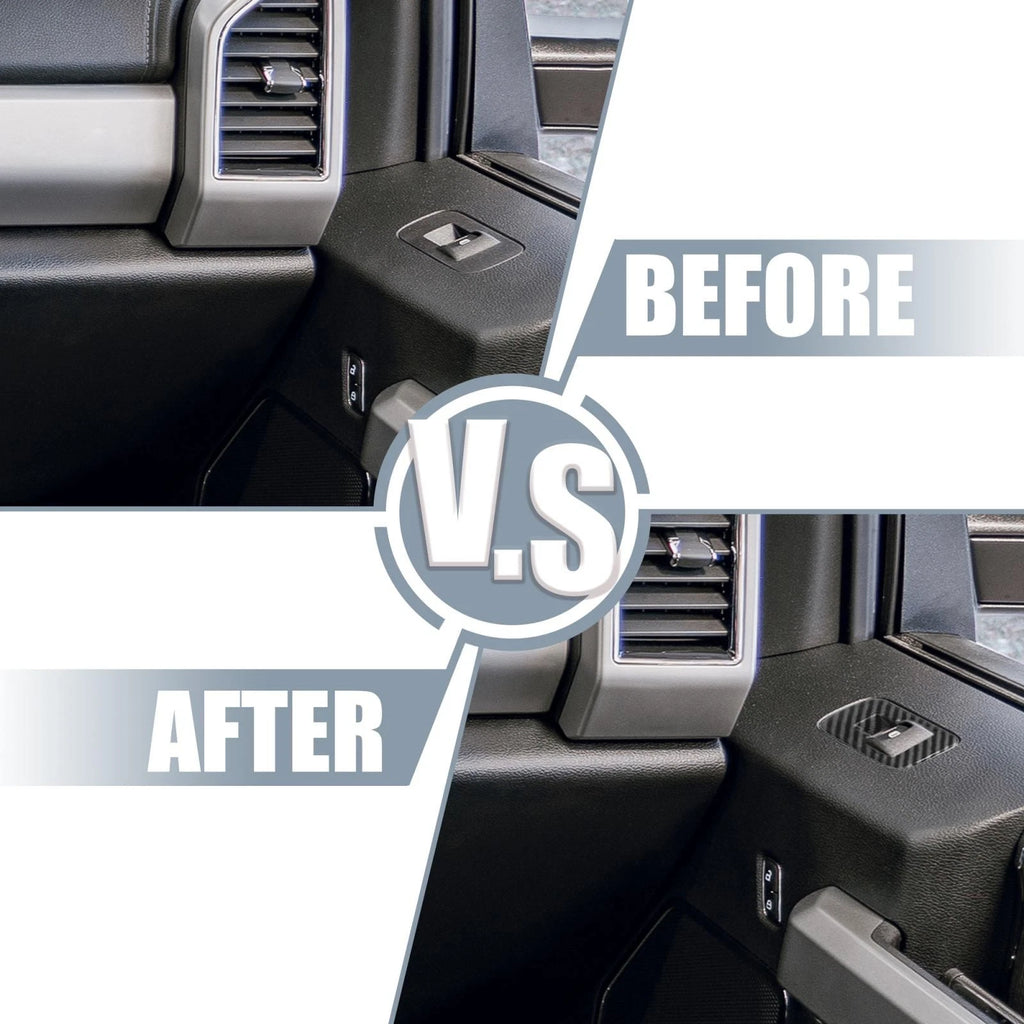 Set of 4 Window Lift Switch Panel Trim Covers for Ford F150 (2015–2018)