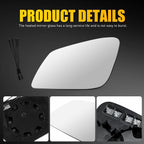 LH Heated Mirror Glass for BMW 528i 535d 550i 640i (2010–2016) 51167228611