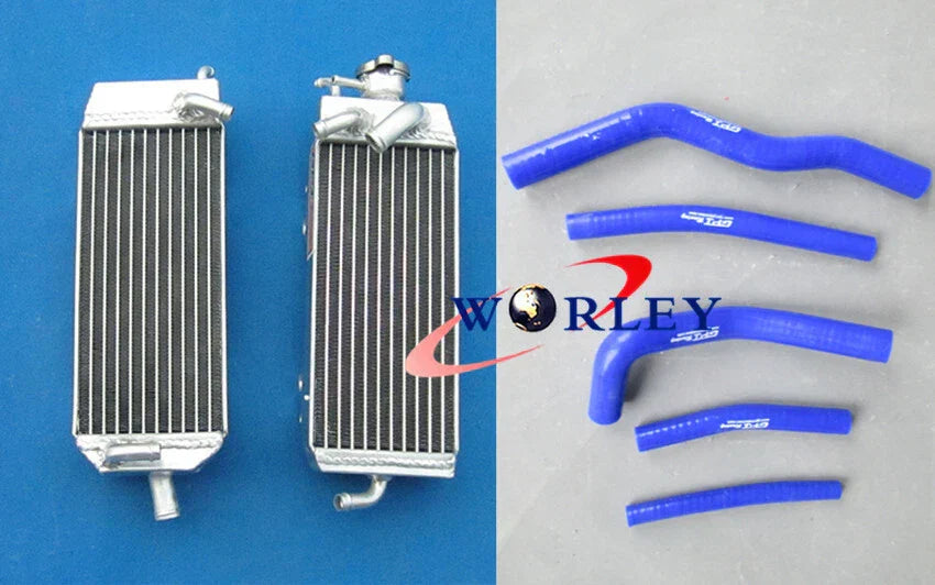 Aluminum Radiator & Yellow Silicone Hose for Suzuki RM125 (1998-2000)