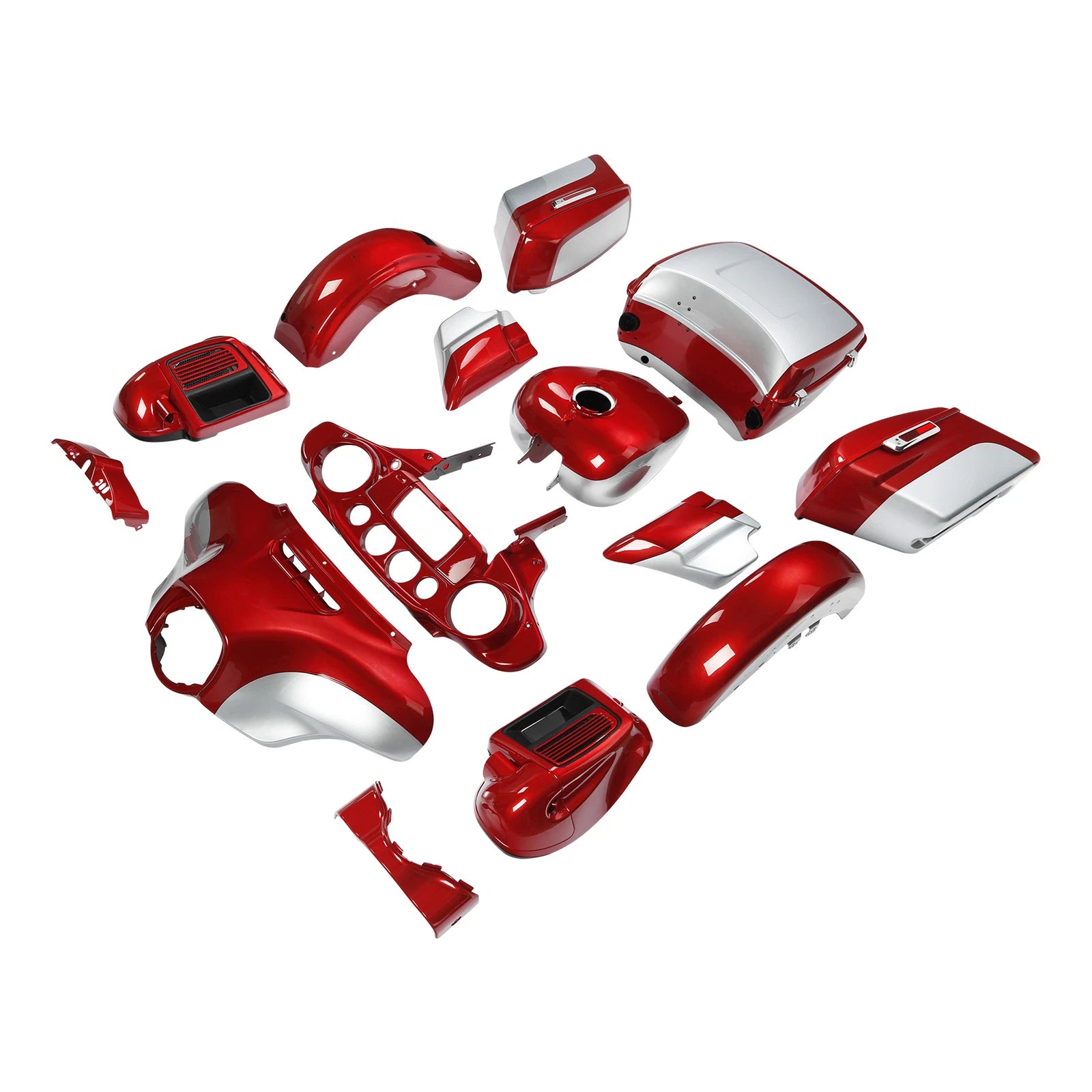 Fairings Bodywork for Harley Electra Glide (2014–2023) Wicked Red/Barracuda Silver
